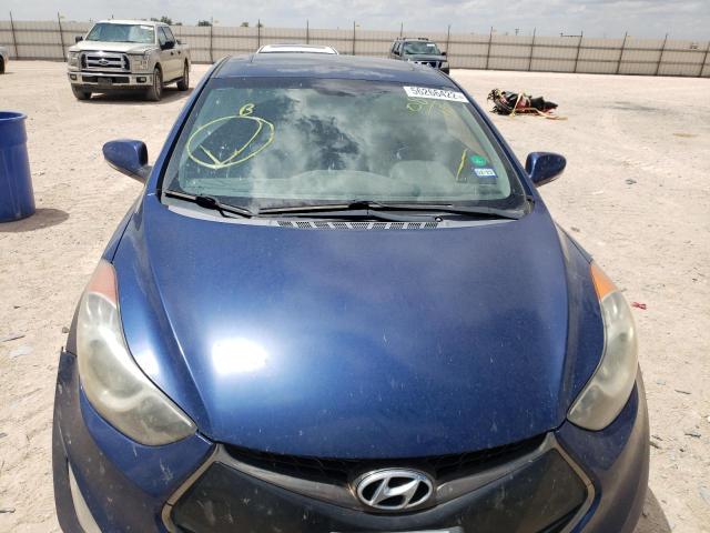 KMHDH6AE9DU001598 - 2013 HYUNDAI ELANTRA CO BLUE photo 9