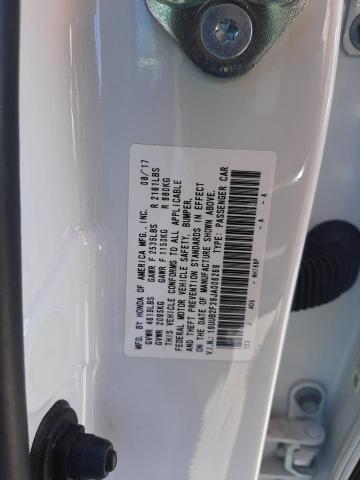 19UUB2F39JA006269 - 2018 ACURA TLX WHITE photo 10