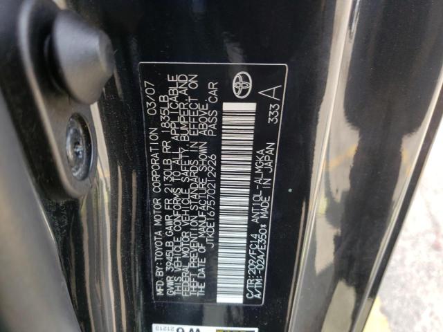 JTKDE167570212926 - 2007 TOYOTA SCION TC 黑色 照片 10