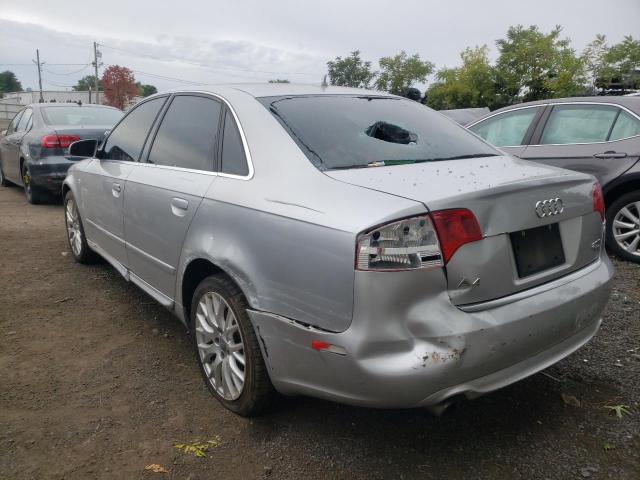 WAUDF78E28A155158 - 2008 AUDI A4 2.0T QU SILVER photo 3