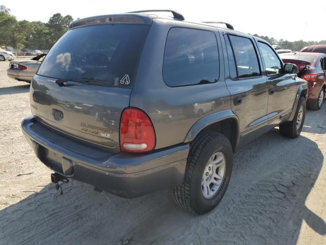 1D4HS48NX3F629614 - 2003 DODGE DURANGO GRAY photo 4