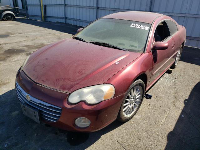 4C3AG52H54E125698 - 2004 CHRYSLER SEBRING LI BURGUNDY photo 2