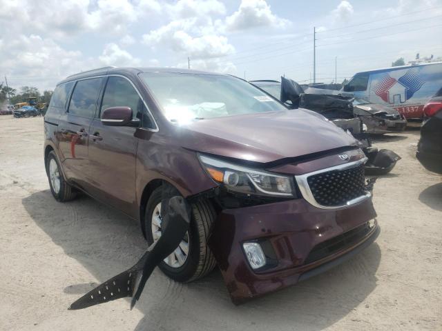 KNDMC5C1XJ6394616 - 2018 KIA SEDONA EX BURGUNDY photo 1