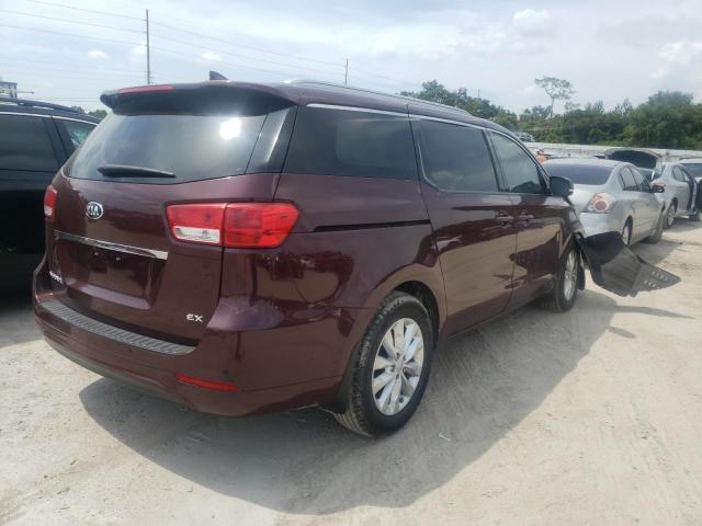 KNDMC5C1XJ6394616 - 2018 KIA SEDONA EX BURGUNDY photo 4