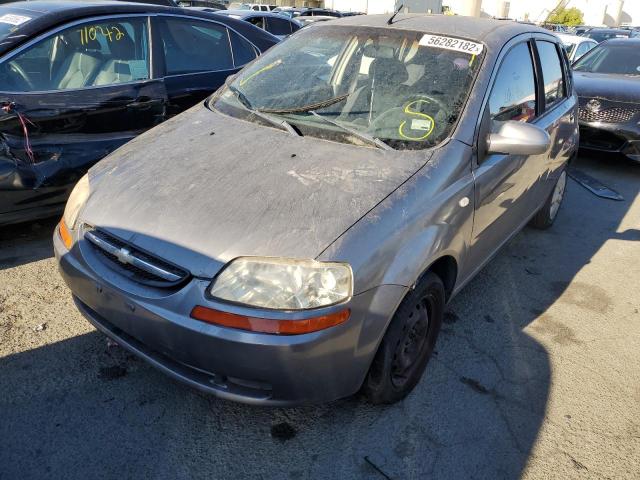 KL1TD66697B784619 - 2007 CHEVROLET AVEO BASE GRAY photo 2