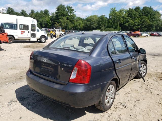 KMHCN46C69U300943 - 2009 HYUNDAI ACCENT GRAY photo 4