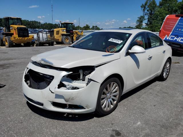 2G4GS5EV2D9249868 - 2013 BUICK REGAL PREM WHITE photo 2