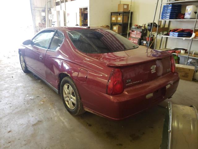 2G1WJ15K669233041 - 2006 CHEVROLET MONTE CARL ბურგუნდია ფოტო 3