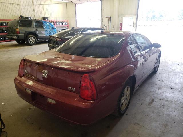 2G1WJ15K669233041 - 2006 CHEVROLET MONTE CARL ბურგუნდია ფოტო 4