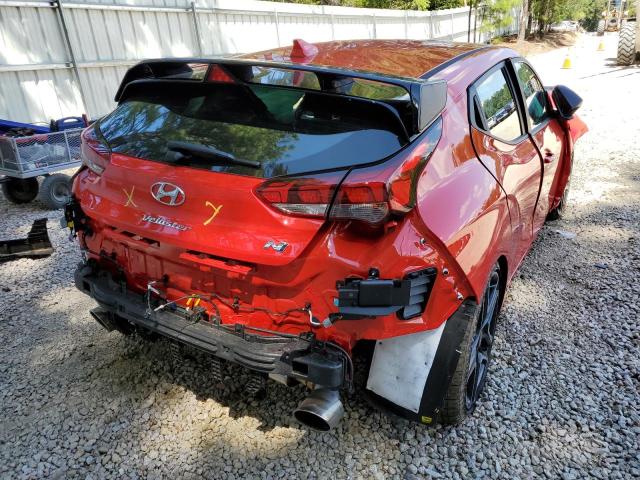 KMHT36AHXNU014799 - 2022 HYUNDAI VELOSTER N RED photo 4