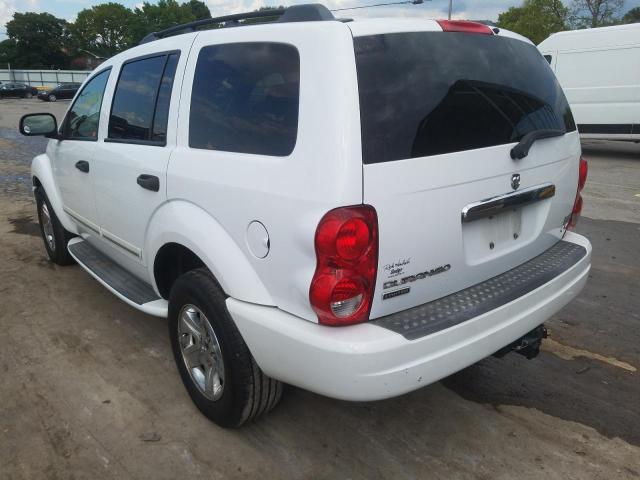 1D4HB58D14F156278 - 2004 DODGE DURANGO LI WHITE photo 3