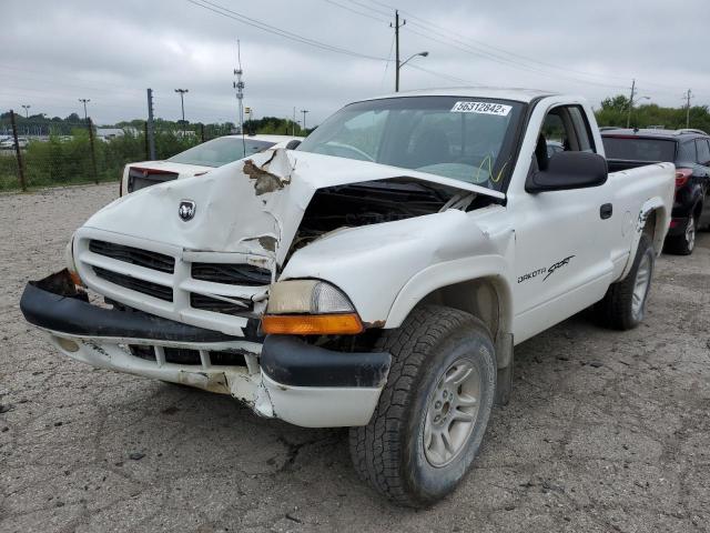 1B7GG26N91S169741 - 2001 DODGE DAKOTA WHITE photo 2