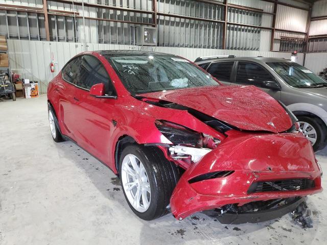 5YJYGAEDXMF133906 - 2021 TESLA MODEL Y Rouge photo 1