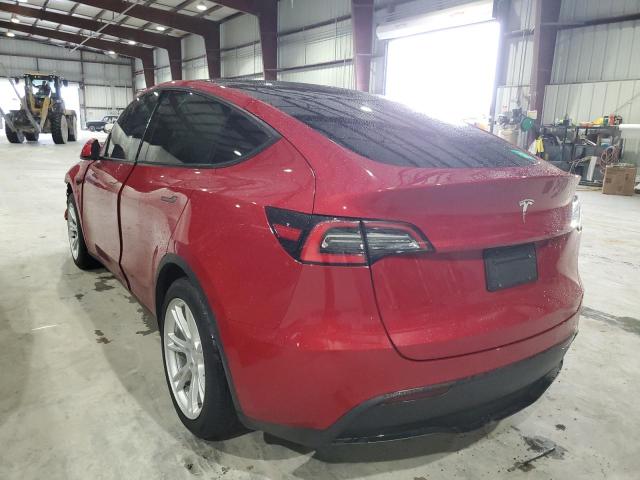 5YJYGAEDXMF133906 - 2021 TESLA MODEL Y RED photo 3