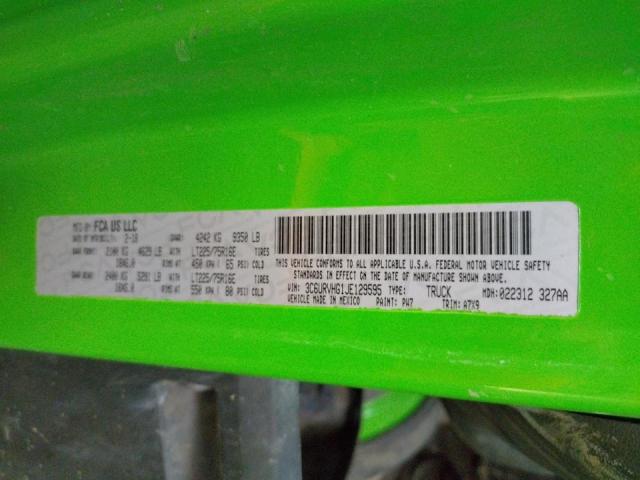 3C6URVHG1JE129595 - 2018 RAM PROMASTER 绿色 照片 10