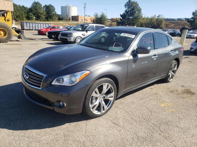 JN1BY1AR7DM600343 - 2013 INFINITI M37 X GRAY photo 2