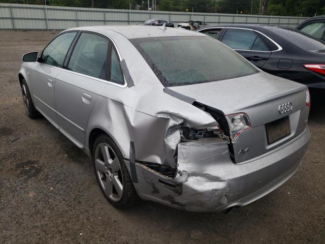 WAUDH78E18A053795 - 2008 AUDI A4 3.2 QUA SILVER photo 3