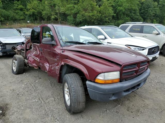 1D7HG12X73S296194 - 2003 DODGE DAKOTA SXT MAROON photo 1