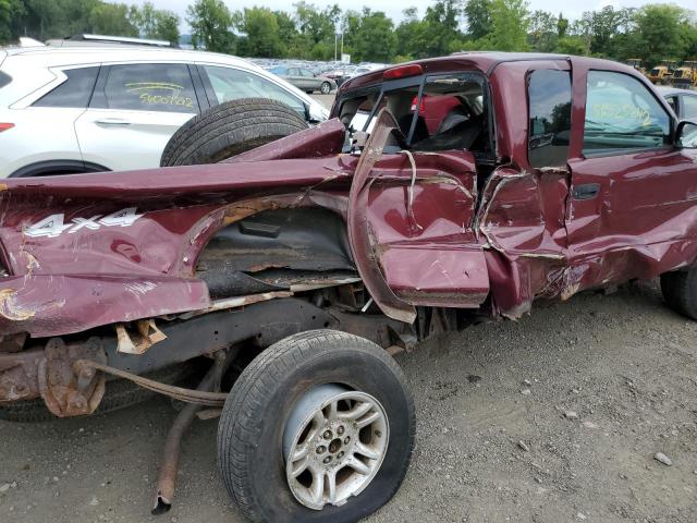 1D7HG12X73S296194 - 2003 DODGE DAKOTA SXT MAROON photo 10