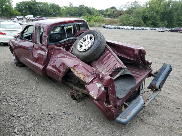 1D7HG12X73S296194 - 2003 DODGE DAKOTA SXT MAROON photo 3