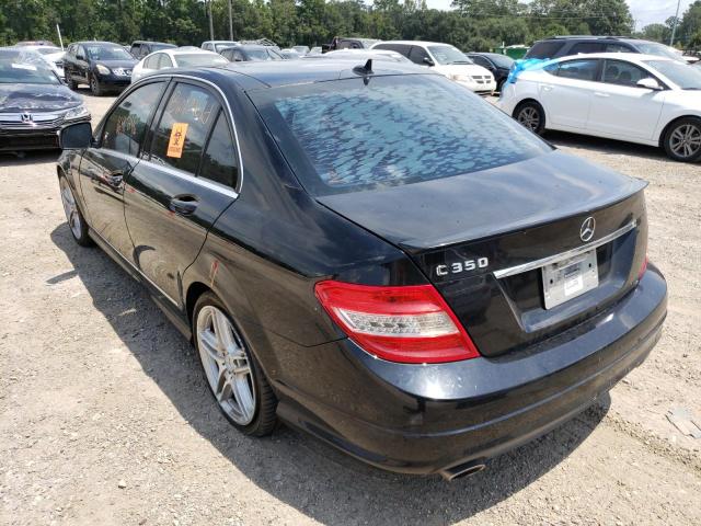 WDDGF56X29R049245 - 2009 MERCEDES-BENZ C 350 BLACK photo 3