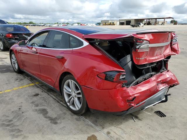 5YJSA1H19EFP65158 - 2014 TESLA MODEL S Qırmızı foto 3