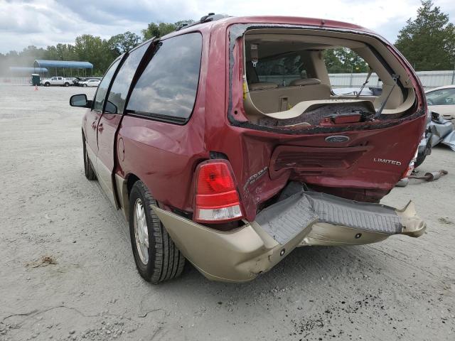 2FMDA58234BA88348 - 2004 FORD FREESTAR L BURGUNDY photo 3