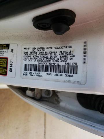 1NXBE40E79Z038419 - 2009 TOYOTA COROLLA XR 白色 照片 10