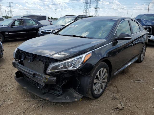 5NPE34AF0GH333528 - 2016 HYUNDAI SONATA SPO BLACK photo 2