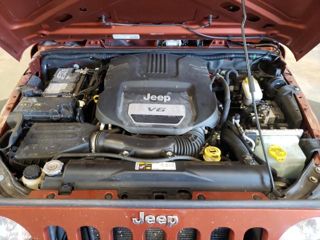 1C4AJWAG2EL188574 - 2014 JEEP WRANGLER S ORANGE photo 7
