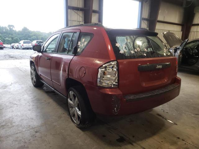 1J8FT47W98D593504 - 2008 JEEP COMPASS SP RED photo 3