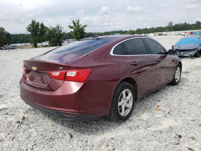 1G1ZB5ST6GF251773 - 2016 CHEVROLET MALIBU LS MAROON photo 4