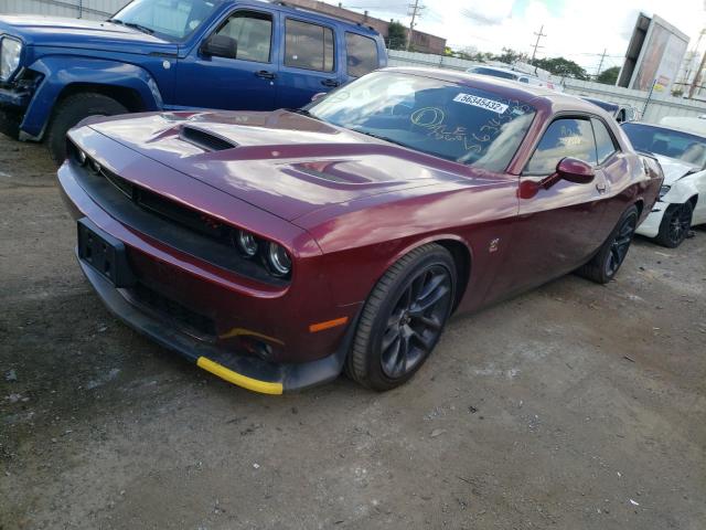 2C3CDZFJ1MH516976 - 2021 DODGE CHALLENGER BURGUNDY photo 2