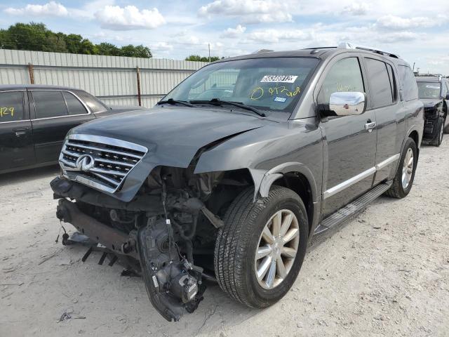 5N3AA08D98N912409 - 2008 INFINITI QX56 GRAY photo 2