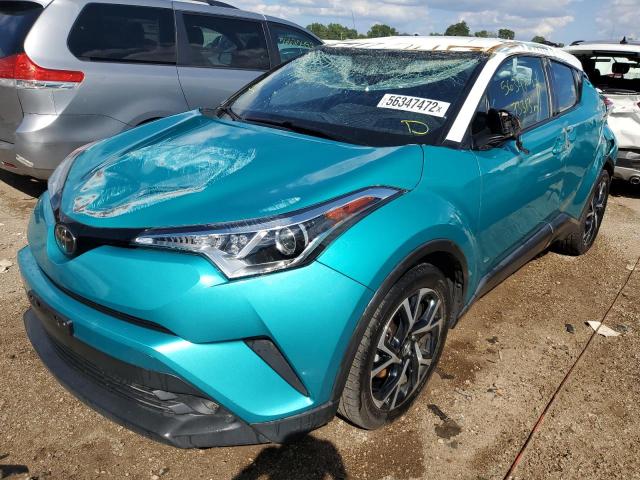 NMTKHMBX5JR032622 - 2018 TOYOTA C-HR XLE TEAL photo 2