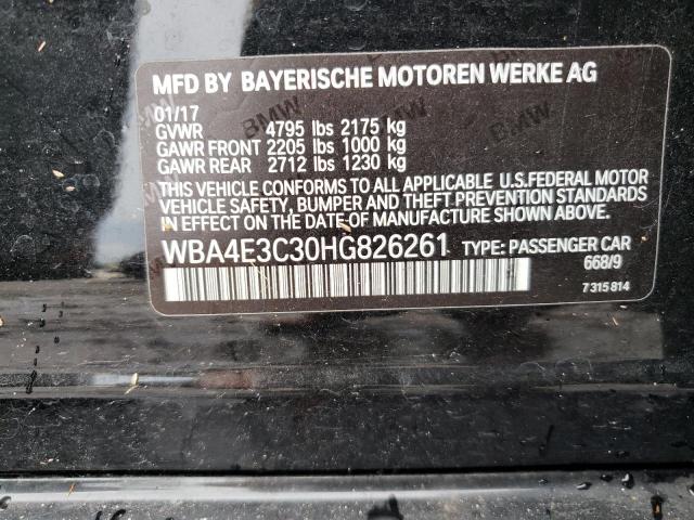 WBA4E3C30HG826261 - 2017 BMW 440I GRAN BLACK photo 10