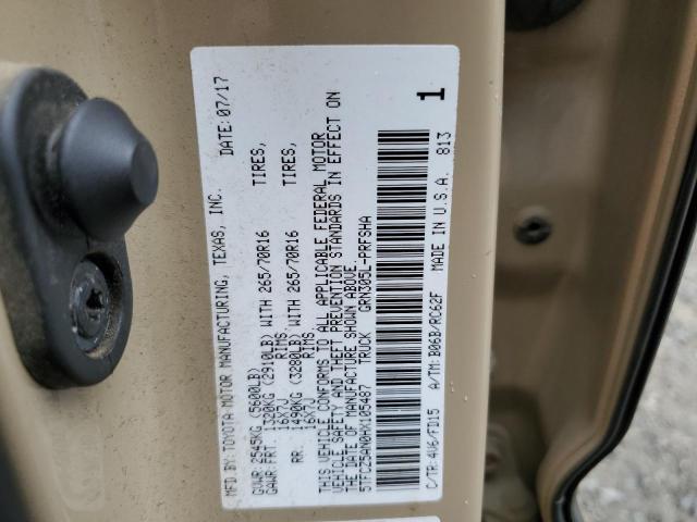 5TFCZ5AN0HX105487 - 2017 TOYOTA TACOMA DOUBLE CAB  foto 10