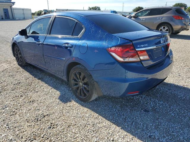 19XFB2F95EE083252 - 2014 HONDA CIVIC EXL 蓝色 照片 3