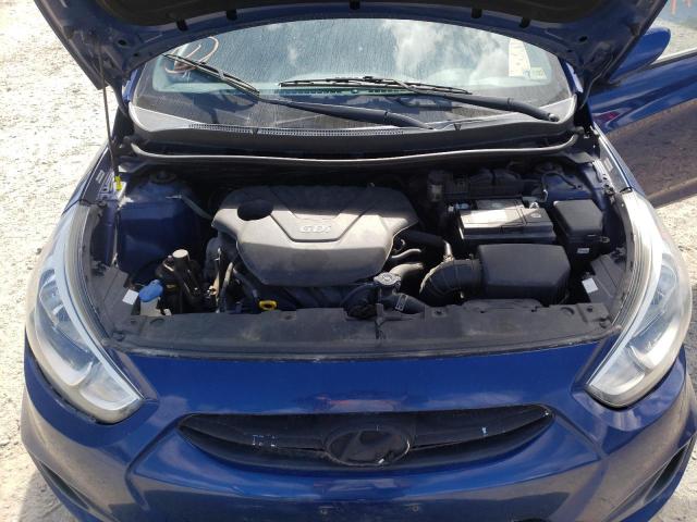 KMHCT5AE2FU204520 - 2015 HYUNDAI ACCENT GS BLUE photo 7