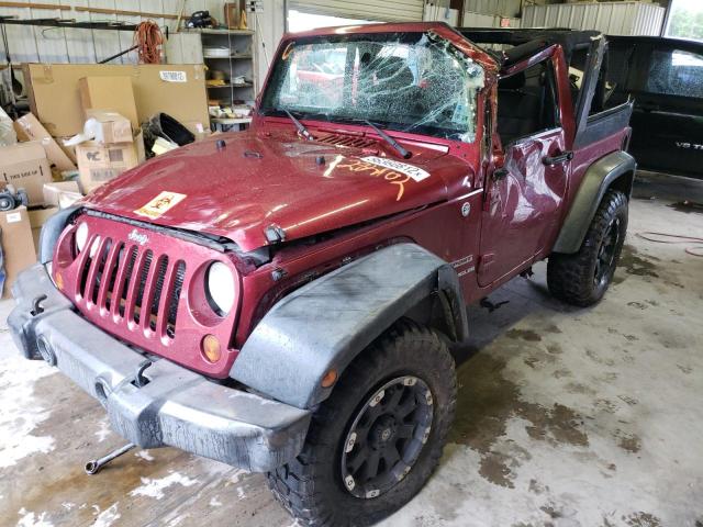 1C4AJWAG8CL282102 - 2012 JEEP WRANGLER S BURGUNDY photo 2