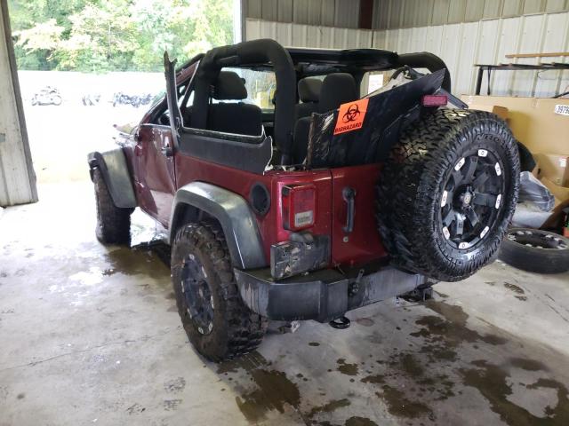 1C4AJWAG8CL282102 - 2012 JEEP WRANGLER S BURGUNDY photo 3