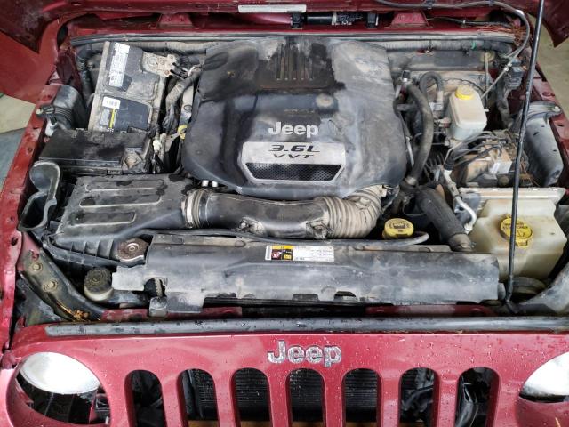 1C4AJWAG8CL282102 - 2012 JEEP WRANGLER S BURGUNDY photo 7