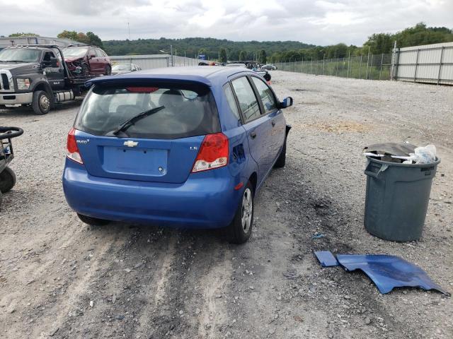KL1TD66617B750030 - 2007 CHEVROLET AVEO BASE BLUE photo 4