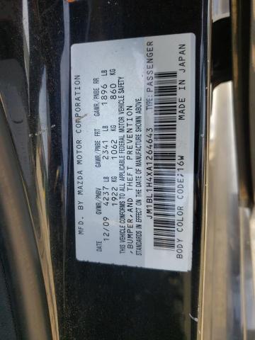 JM1BL1H4XA1264643 - 2010 MAZDA SPEED 3 BLACK photo 10