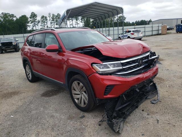 1V2BR2CAXMC517551 - 2021 VOLKSWAGEN ATLAS SEL RED photo 1