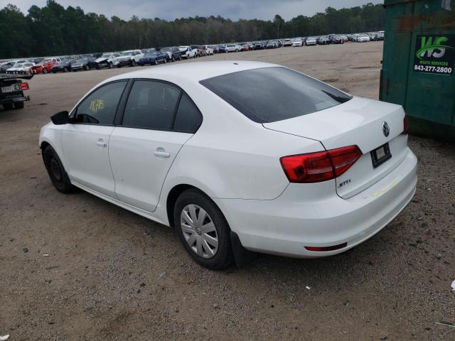 3VW2K7AJ8FM418828 - 2015 VOLKSWAGEN JETTA BASE WHITE photo 3