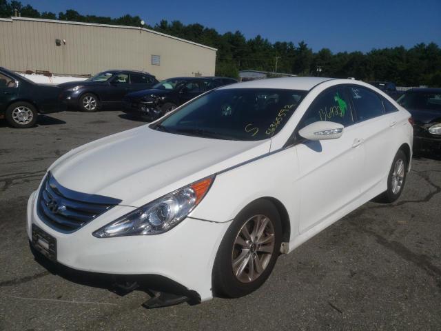 5NPEB4AC8EH843597 - 2014 HYUNDAI SONATA GLS WHITE photo 2