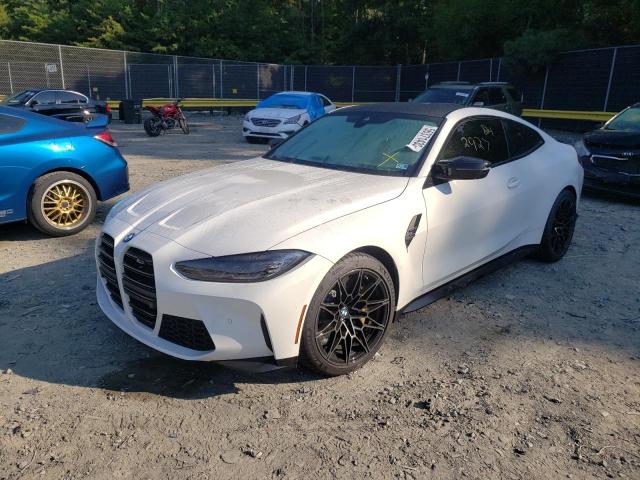 WBS43AZ08NCJ90677 - 2022 BMW M4 COMPETI WHITE photo 2