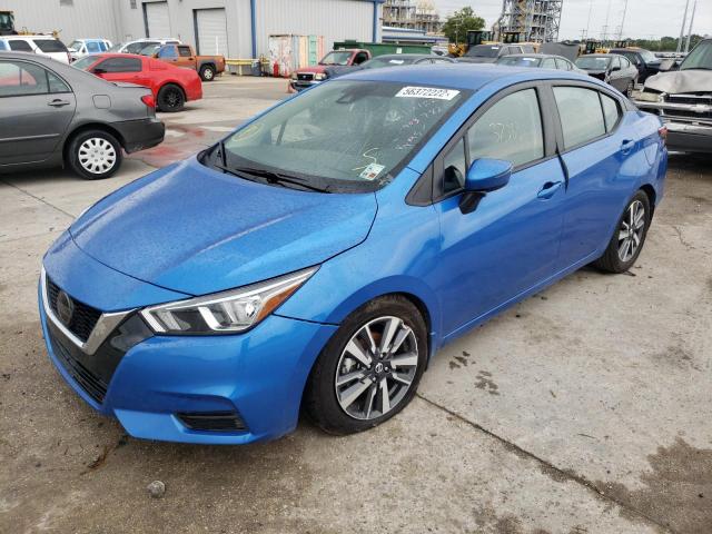 3N1CN8EV6LL903782 - 2020 NISSAN VERSA SV BLUE photo 2