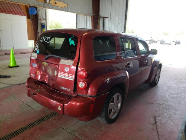 3GNCA13B79S608639 - 2009 CHEVROLET HHR LS RED photo 4